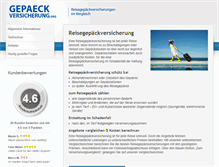 Tablet Screenshot of gepaeckversicherung.org